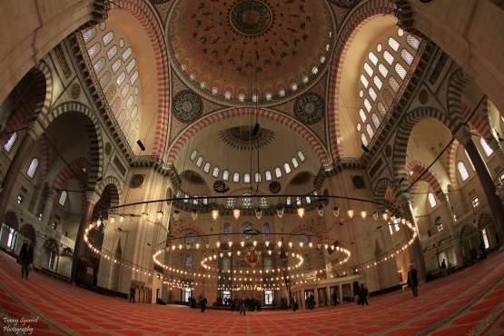 Interior Masjid Suleymaniye-Istanbul. Sumber: koleksi pribadi