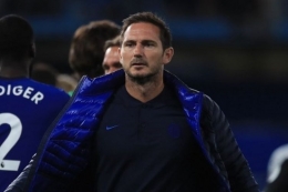 Frank Lampard seusai laga Chelsea vs Norwich City pada pekan ke-36 Liga Inggris 2019-2020.(AFP/ADAM DAVY/POOL) 