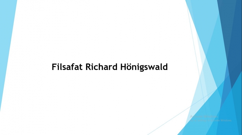 Filsafat Richard Honigswald-dokpri
