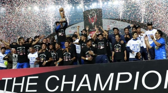 Persib Bandung keluar sebagai juara Piala Presiden pada tahun 2015 di Stadion Gelora Bung Karno, Jakarta. (liputan6.com)