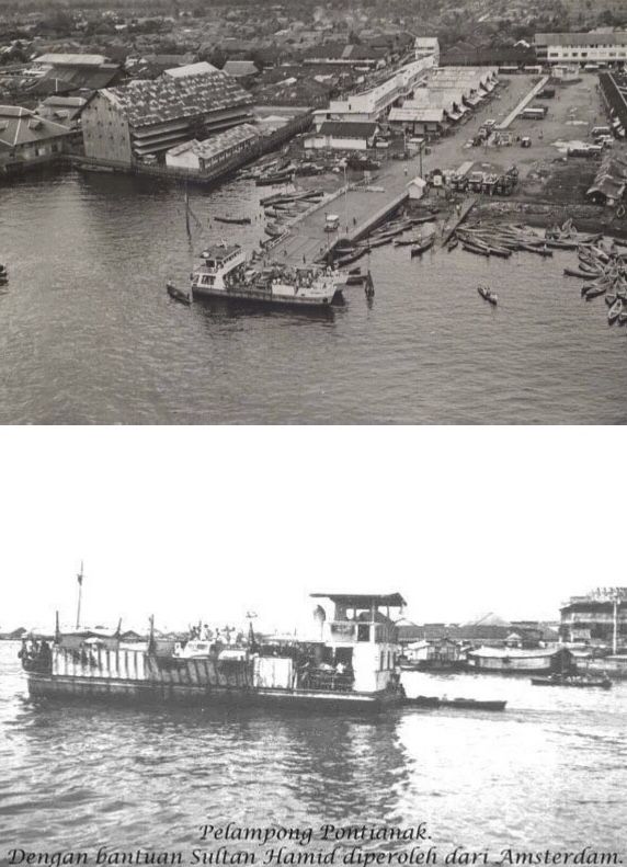 Hasil foto pada tahun 1970 dimana tahun pertama kapal feri beroperasi di Kota Pontianak | Foto diambil dari Instagram/@pontianaksejarah