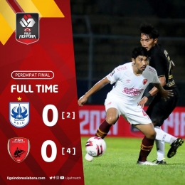 Drama adu penalti hiasi laga PSIS Semarang VS PSM Makassar/ foto: Twitter @Liga1Match