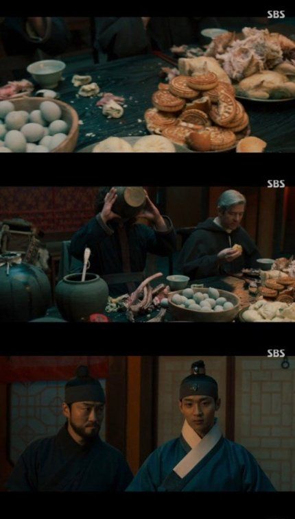 Adegan hidangan Cina di Joseon Exorcist Episode 1 (SBS)