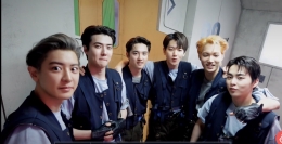 Cuplikan video 'L-1485 Spoiler' member EXO: Chanyeol, Sehun, DO, Baekhyun, KAI, dan Xiumin (Youtube EXO)