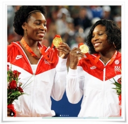 Venus Williams (kiri) selalu sadar akan perannya sebagai kakak bagi Serena di luar maupun di dalam lapangan (dok. IG Venus Williams/ed.WS)