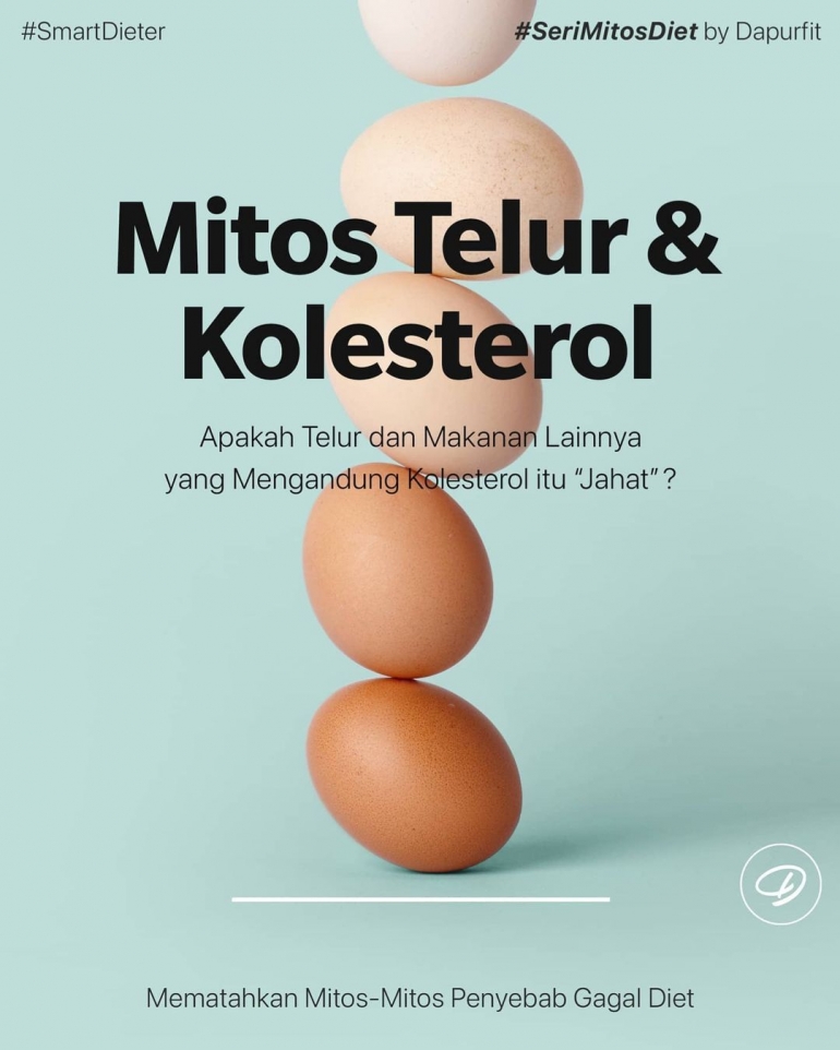   Bongkar mitos mengenai kolesterol bersama Dapurfit (sumber: instagram Dapurfit)