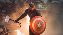 Captain America Steve Rogers saat di Endgame. Sumber : The Indian Express