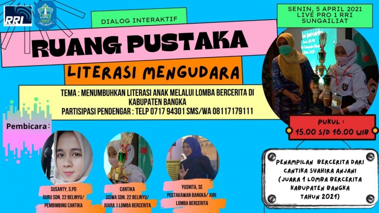 Flyer promosi acara ini dibuat pustakawan Yusnita (dokpri)