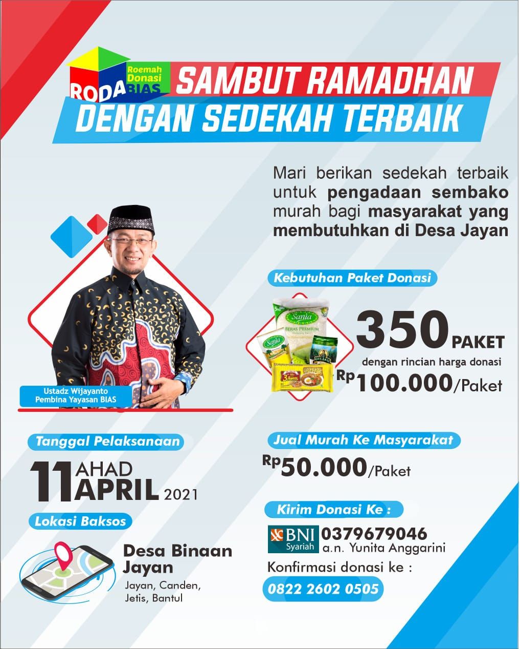 Flier sebelum baksos (dok BIAS) 