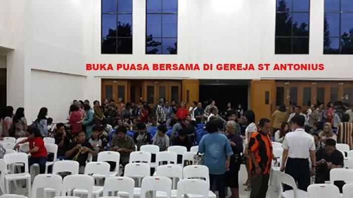 Gereja mengadakan buka puasa bersama - Sumber: makassar.tribunnews.com