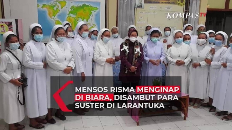 Menteri Sosial RI Risma Menginap di Biara - Sumber: Kompas.tv