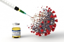 Ilustrasi vaksinasi Covid-19. (sumber: SHUTTERSTOCK/Orpheus FX via kompas.com)