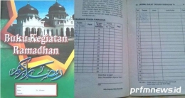Buku kegiatan ramadhan. (prfmnews.pikran-rakyat.com)