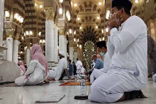 Suasana terkini di Masjid Nabawi Madinah menjelang bulan suci Ramadhan. Foto/dok SINDOnews