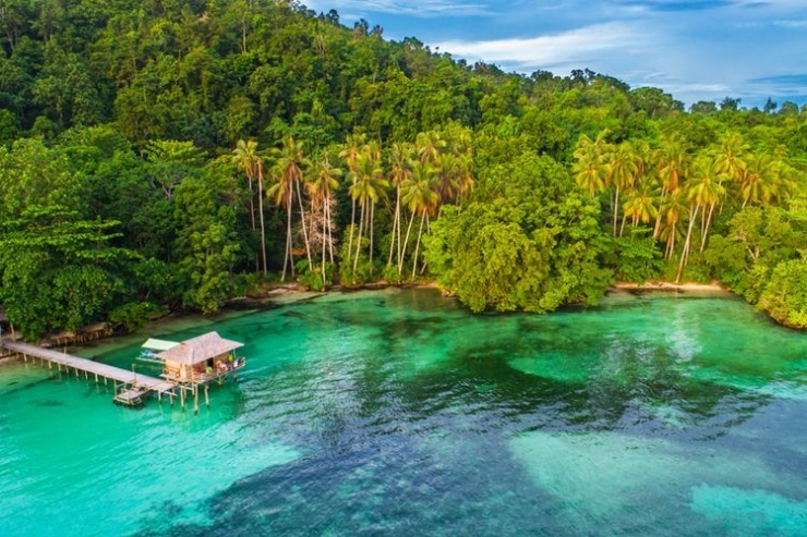 Pulau Waigeo, Wisata Raja Ampat, Papua. (sumber: SHUTTERSTOCK/MARIUS DOBILAS via kompas.com)