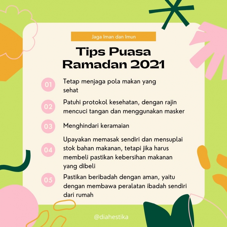 Ramadan Saat Pandemi, Belajar dari Tahun Lalu @diahestika