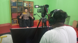 Proses shooting progran Syiar Ramadan Al-Khairiyah TV Chanel / Dokumen Pribadi