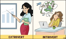 Extrovert vs Introvert - Sumber: via Brilio.net