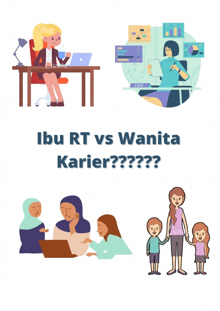 Dilema Memilih Peran. Ilustrasi. koleksi Pribadi with Canva