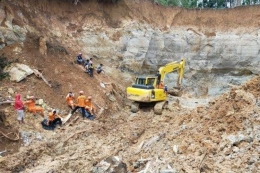 Tambang emas ilegal menyebabkan penurunan kesuburan tanah (land degradation) - sumber: regional.kompas.com