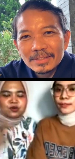 Yona dan Mute saat Live Instagram bersama Pendiri OK OCE, Indra Uno di segmen Ngobras (Ngobrol Santai)
