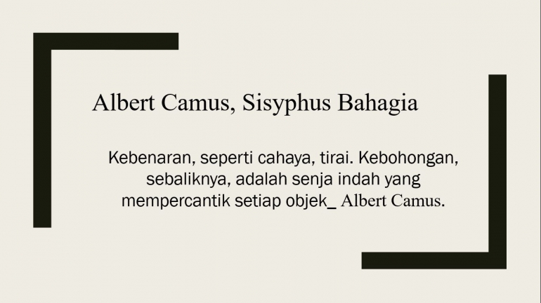 Albert Camus, Sisyphus Bahagia
