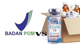 Gambar ilustrasi BPOM vs Vaksin Nusantara. Sumber gambar CNN Indonesia. Diedit dan tambahkan oleh Penulis