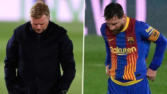 Ronald Koeman dan Lionel Messi bisa menjadi faktor penting dalam final Copa del Rey dini hari tadi. Sumber foto: Getty Images via Goal.com