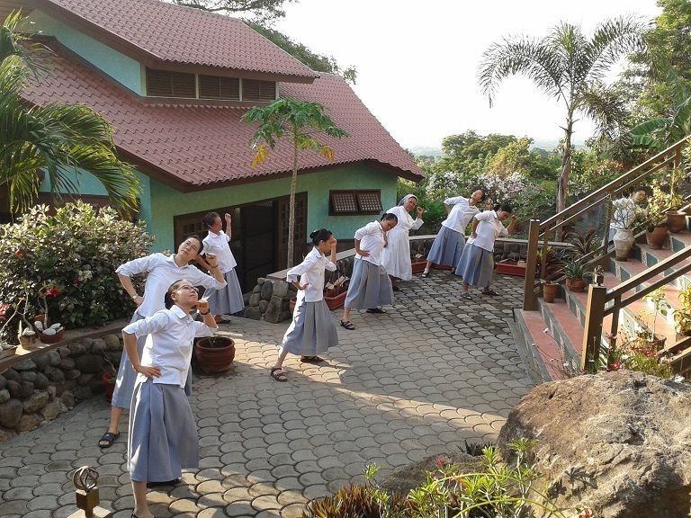 Olah Raga Pagi para Novis ( Calon ) di Pembinaan Internasional Philippines (dok pri )