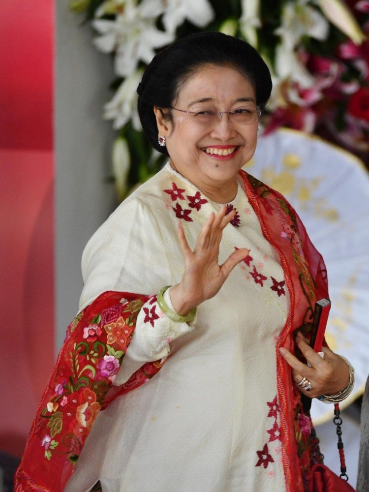 Megawati Soekarnoputri di Kompleks Parlemen, Senayan, Jakarta, Minggu (20/10/2019).  Foto: AFP/Adek Berry (Kumparan.com)