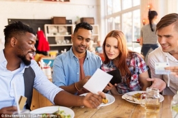Ilustrasi keriuhan saat hitung-hitung jumlah tagihan saat makan bersama teman-teman. Sumber Foto: Shutterstock/Syda Productions