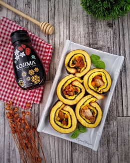 KOJIMA menjadi salah satu bahan membuat Sushi Roll Cake Chicken, sumber : Instagram/mamaalbiyan