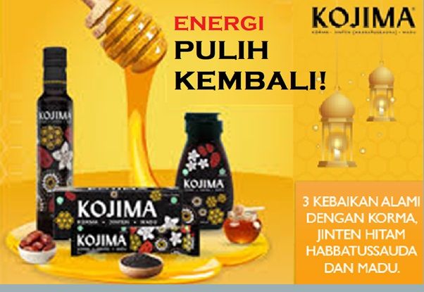 KOJIMA, untuk mengembalikan energi yang hilang selama berpuasa (Sumber faceebook/diolah)