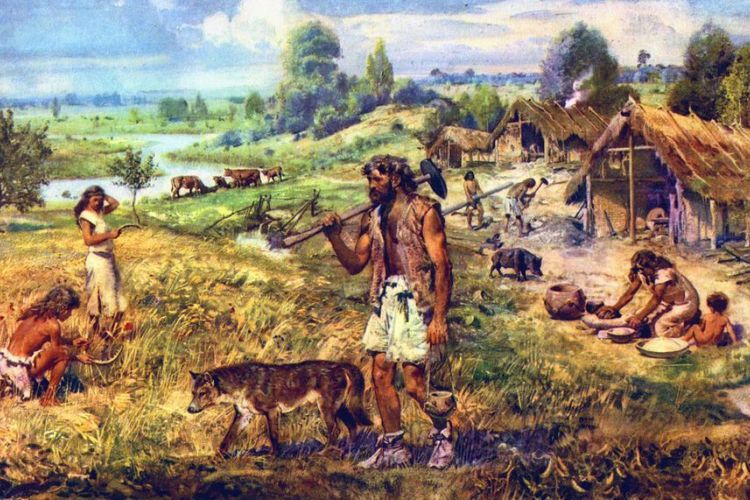 Kebudayaan neolitikum, masa di mana manusia purba mulai hidup menetap; bertani dan membangun bahasa | kompas.com