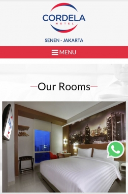 Tangkap layak deluxe room di Cordella Hotel Senen - Jakarta.