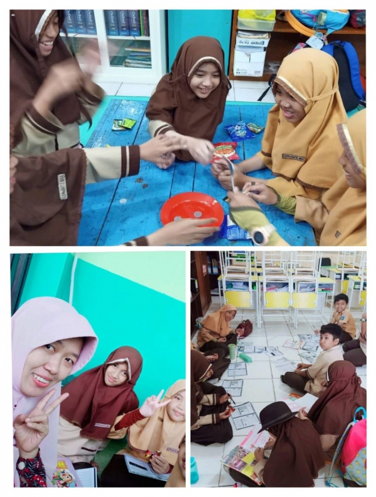 Keterangan foto: Mengajar ekskul sains di SD, sebelum pandemi covid-19 / Sumber: dokpri