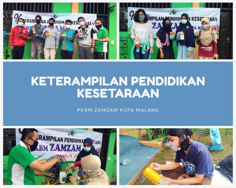 Foto Kegiatan Pelatihan Keterampilan membuat Pot Karakter bersama Paket B dan C (Dokpri)