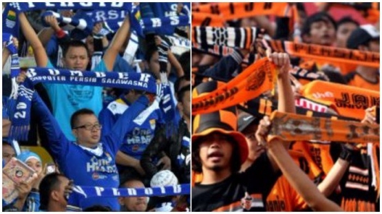 Jakmania dan Bobotoh, sumber gambar tribunnews.com