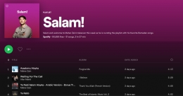 Tangkapan layar pribadi dari 'Salam!', satu dari sekian playlist Ramadhan Spotify