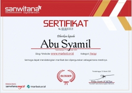 contoh sertifikat blogger (Dokpri)