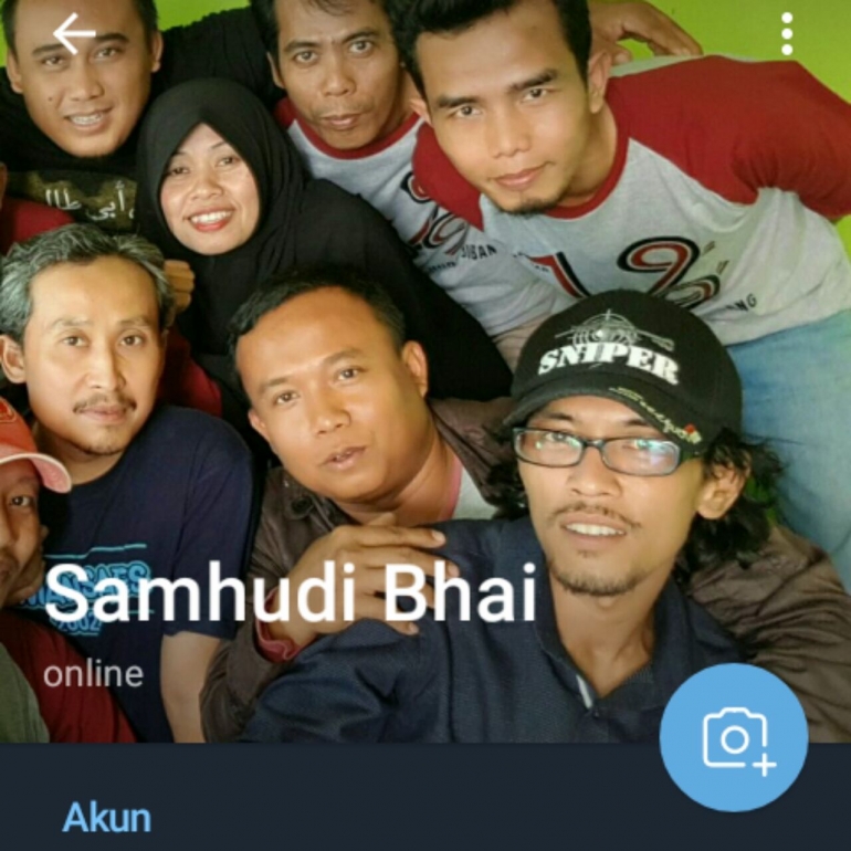 Tangkapan layar telegram samhudi