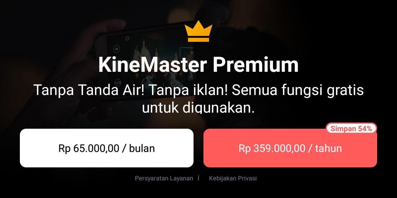 Berbayar vs gratisan hayo pilih yang mana(screenshot aplikasi KineMaster)