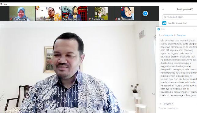 #KotekaTalk bersama bapak Khasan Ashari, Deputi Kedubes Indonesia di UK. SS Zoom