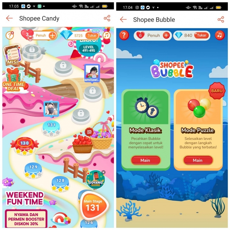 Games kesayangan di aplikasi Shopee (ss Shopee)