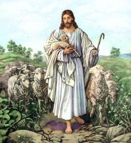 Yesus Gembala yang baik. Sumber gambar: wordpress.com