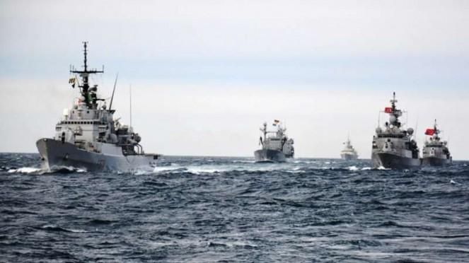 Ilustrasi Armada Kapal Perang Nato di Laut Mediterania (Foto: VivaMedia)