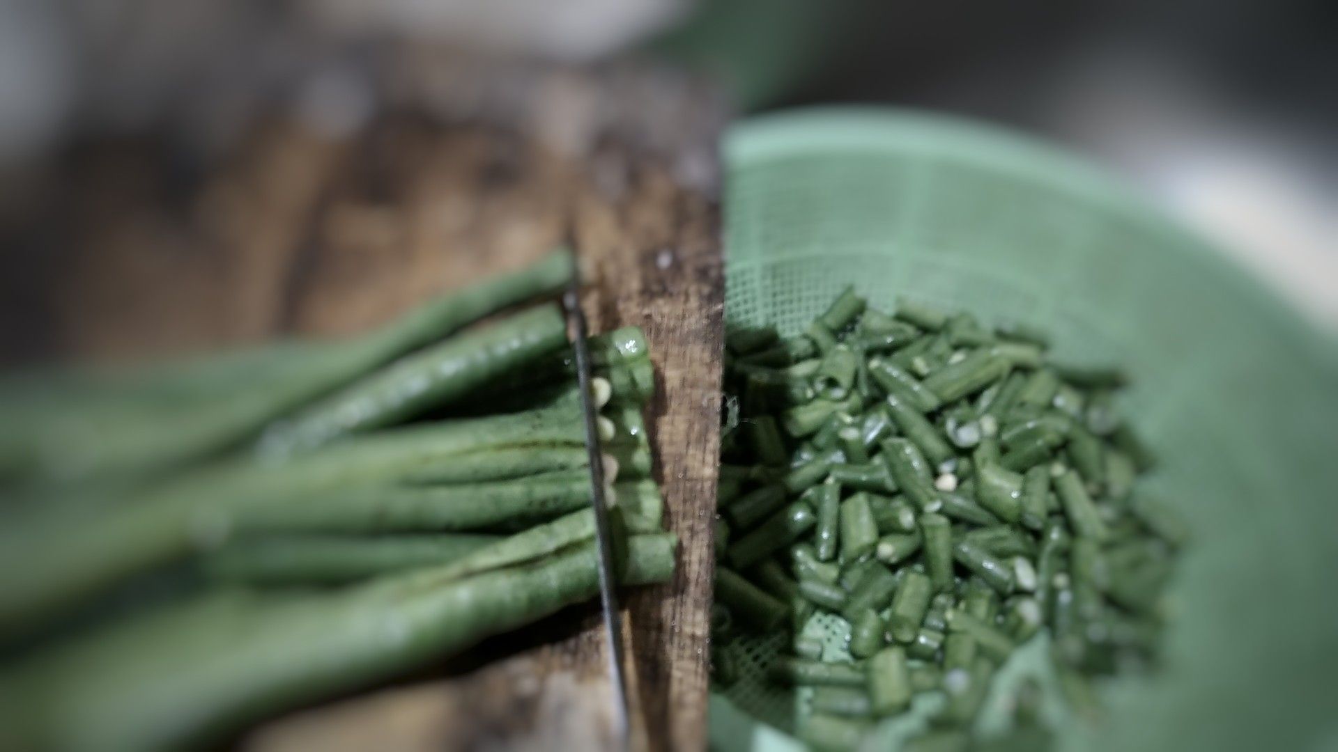 Iris kacang panjang sebelum diulek. Dok pribadi