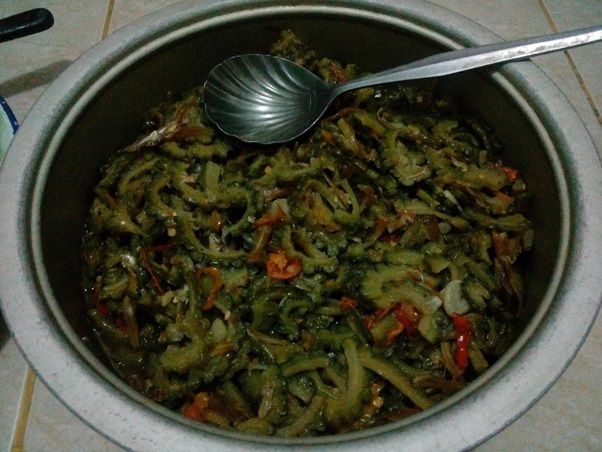 Sayur pare siap menjadi menu buka puasa (Sumber: dokumen pribadi)