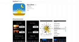Aplikasi Sun n Moon (Apple Store)