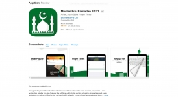 Aplikasi Muslim Pro (Apple Store)